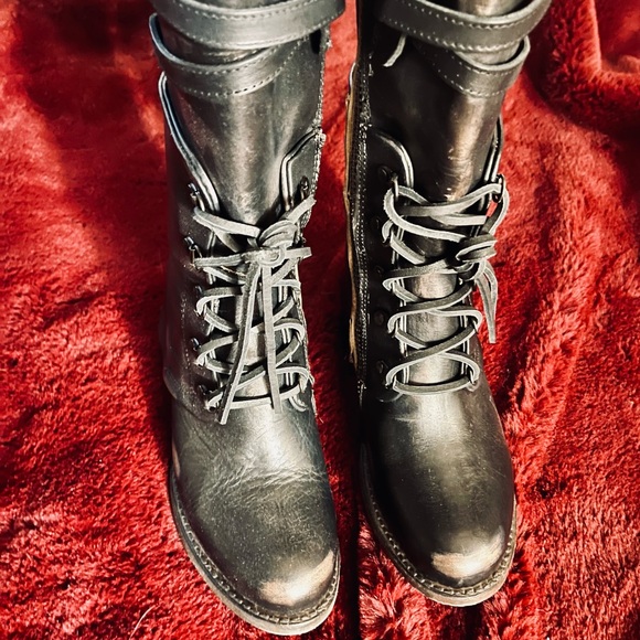 Freebird Caboose distressed boots, WORN 1x - Picture 3 of 6